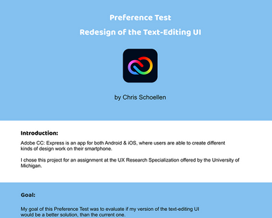 Chris Schoellen Webdesign - UX Preference Test Preview